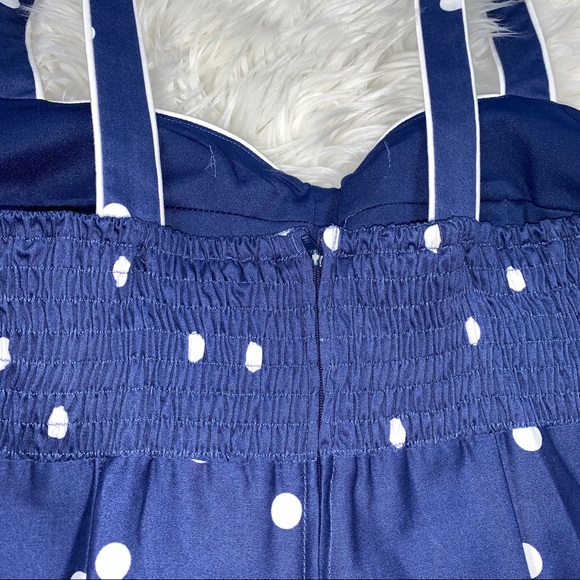 R&K Originals NWT Blue Polka Dot PETITE Sun Dress - Picture 13 of 13